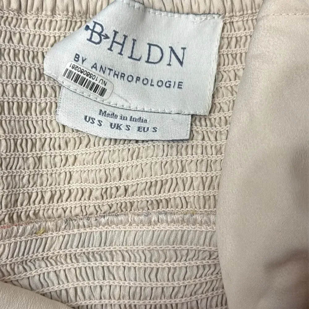 BHLDN Anthropologie Long Sleeve Chiffon Mini Dress Size Small - Picture 8 of 8